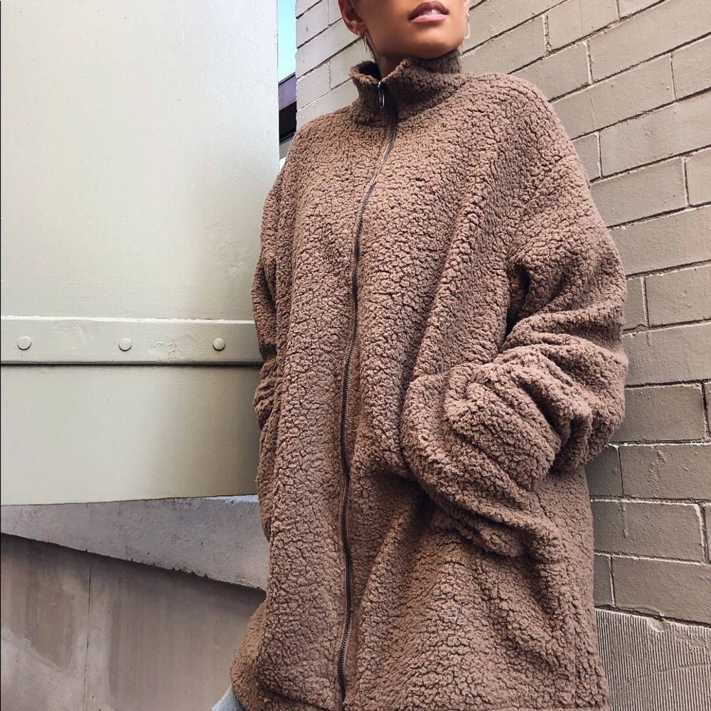Jacinta Oversized Sherpa Jacket Teddy Coat - Picture 8 of 8
